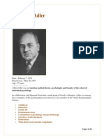 Dr. Alfred Adler's Contributions to Individual Psychology