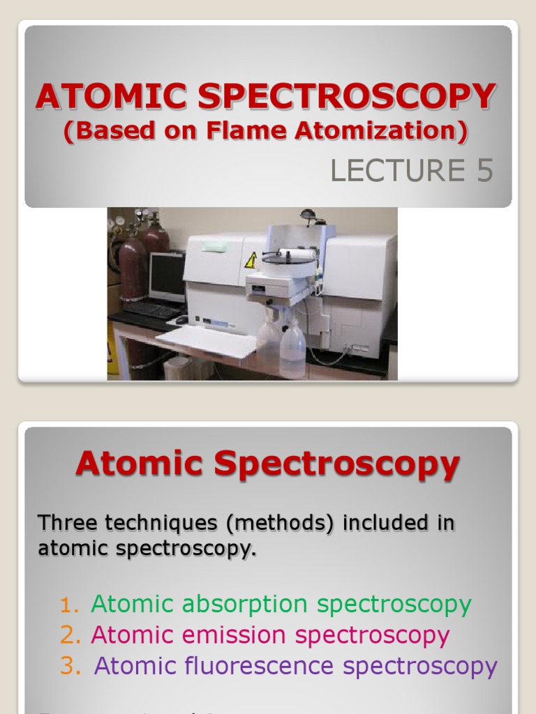 Atomic Spectros | PDF | Atomic Absorption Spectroscopy | Absorption