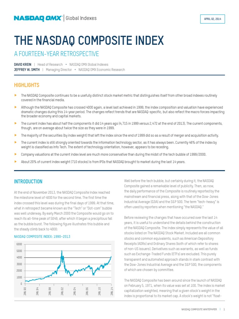 Nasdaq Composite White Paper | PDF | Stock Market Index | Nasdaq