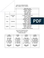 Jadual Kelas Tambahan Tahun 6 2014