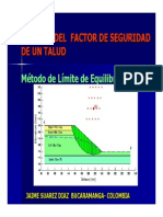 Factores de Seguridad Equilibrio Limite