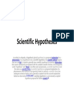 Scientific Hypotheses: Explanation Phenomenon Scientific Method Test Observations Theory