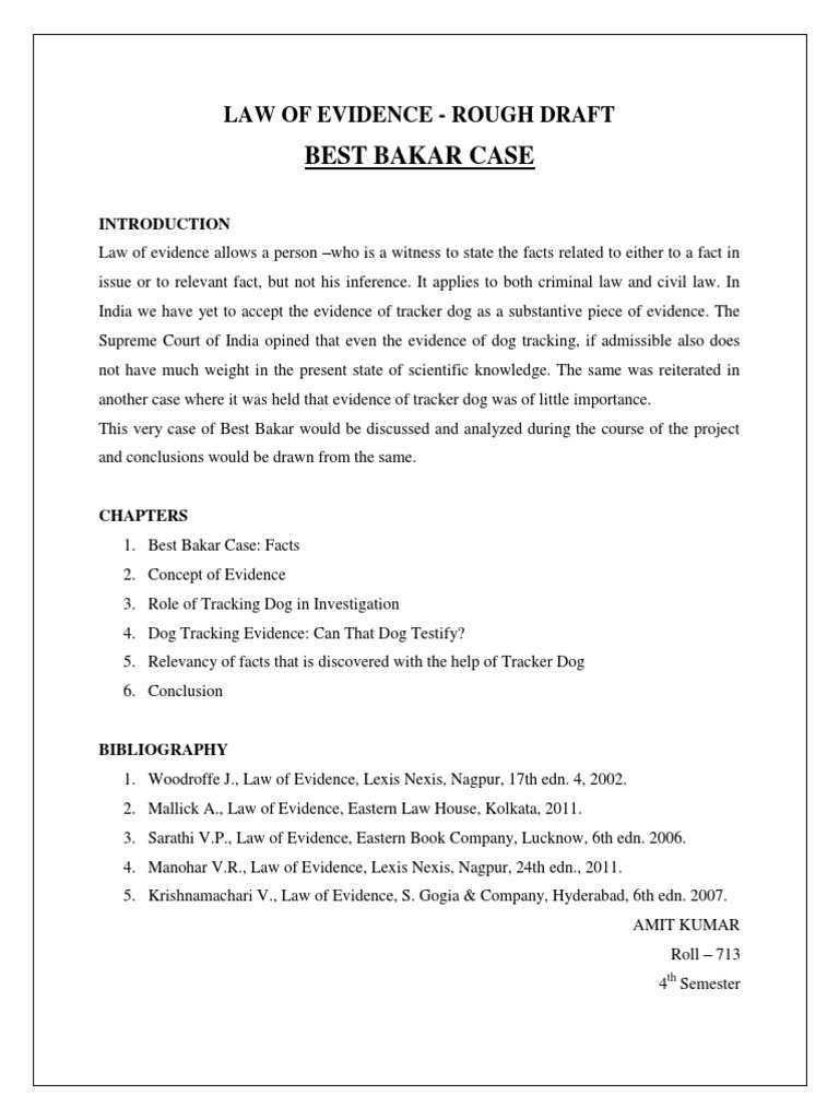 Best Bakar Case: Evidence Analysis | PDF