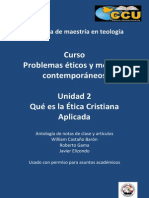 Unidad 2 Que Es La Etica Cristiana Aplicada