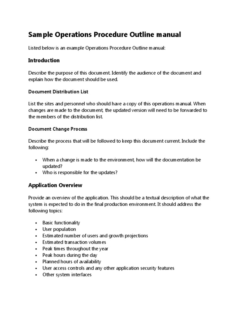 Sample IT Operational Manual | Information Security | Databases