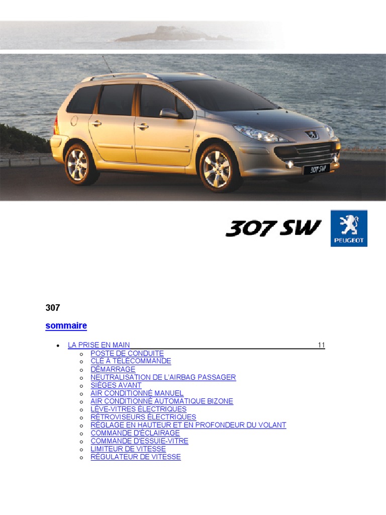 Peugeot307SW(juin2006fev2007)noticemodeemploi