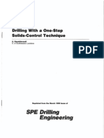 Drilling With One Step Solids Control