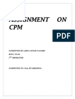 Assignment On CPM: Submitted By-Abita Singh Nagore Roll No-04 5 Trimester