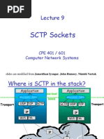 SCTP Sockets: CPE 401 / 601 Computer Network Systems