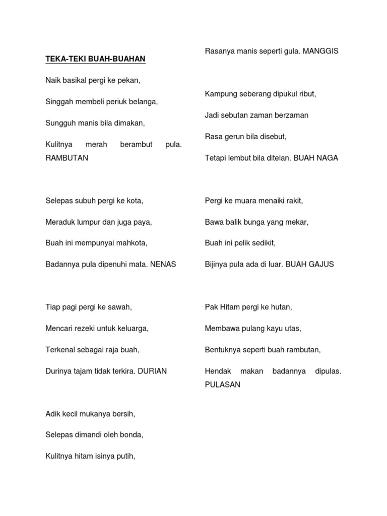 Teka Teki | PDF