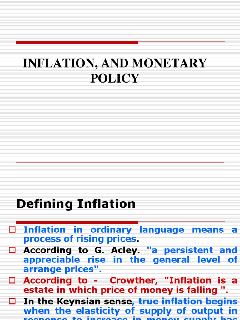 Understanding Inflation and Monetary Policy | PDF | Inflation ...
