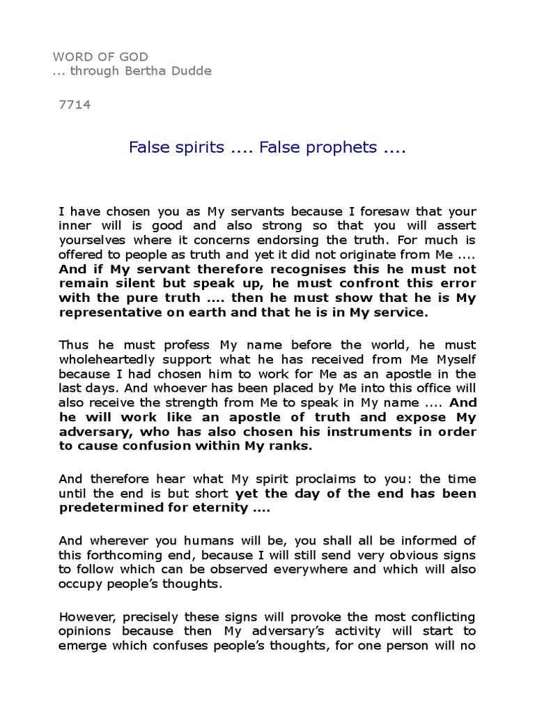 Truth Amidst False Prophets | PDF | Revelation | Prophet