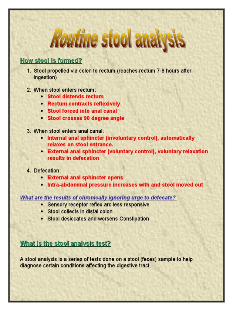 Stool Examination PDF Ulcerative Colitis Hemorrhoid