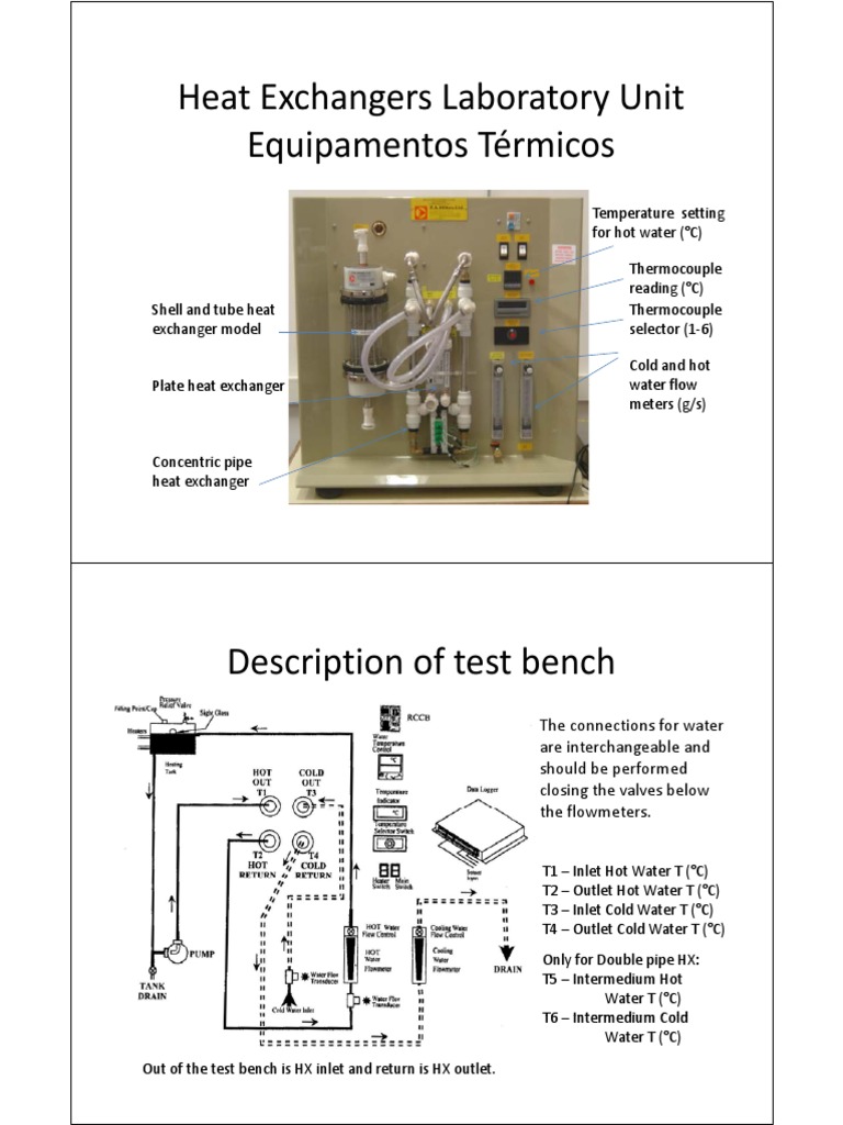 Heat Exchangers Laboratory Guide | PDF | Heat Exchanger | Water Heating