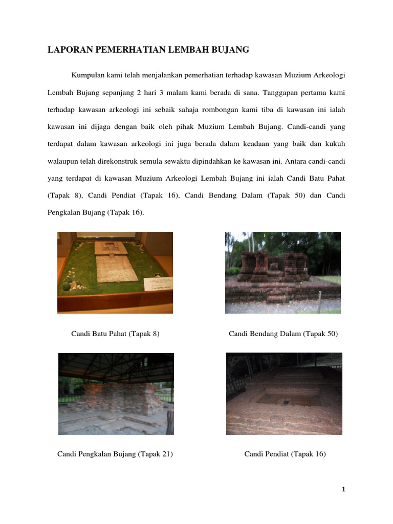 Pemerhatian Laporan Lembah Bujang Netty Pdf