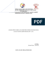 ANÁLISIS CRÍTICO SOBRE LA 2da DIRECTRIZ SUPREMA FELICIDAD SOCIAL