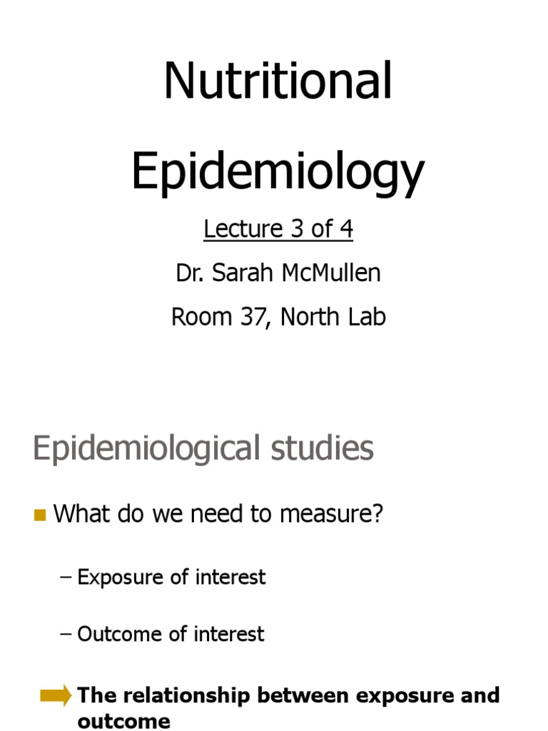 Nutritional Epidemiology Lecture 3 2013-14 - Moodle | PDF | Relative ...