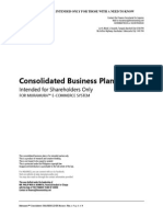 Consolidated Business Plan: Intended For Shareholders Only