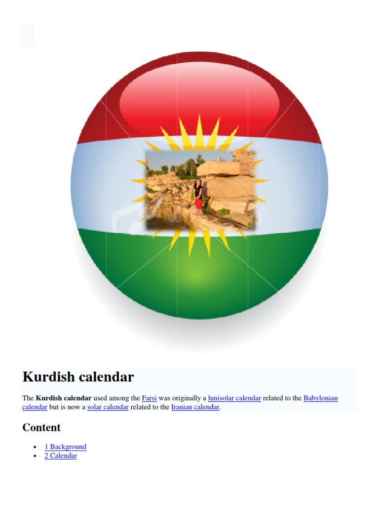Kurdish Calendar Kurdish Calendar Kurdish Calendar Kurdish Calendar  PDF