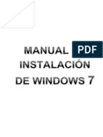 Manual de Instalacion de Windows 7