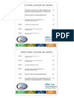 Tabela de Leitura para Perto Alfa Lux
