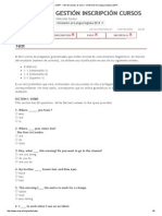 UIMP - Test de Acceso Al Curso - Inmersión en Lengua Inglesa 2014