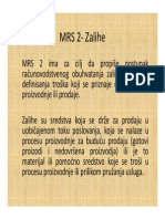 MRS - 2 Zalihe