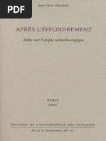 Après L'effondrement - Jean-Marc Mandosio