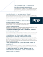 En Qué Consiste La Ley 1010 de 2006 y Cuáles Son Los Elementos Dentro de La Conducta Del Acoso Laboral