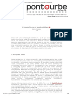 PONTO URBE - Revista Do Núcleo de Antropologia Urbana Da USP