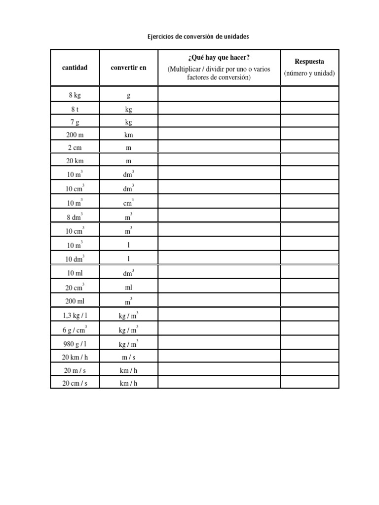 Conversion De Unidades