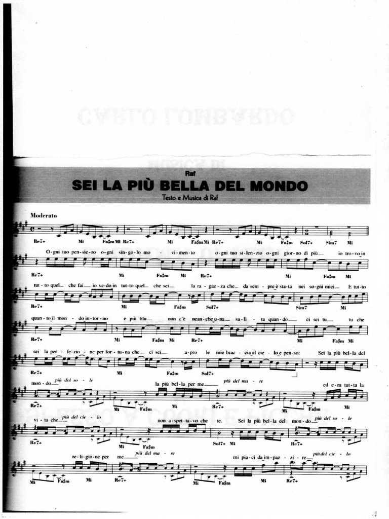 Chi Canta Sei La Piu Bella Del Mondo