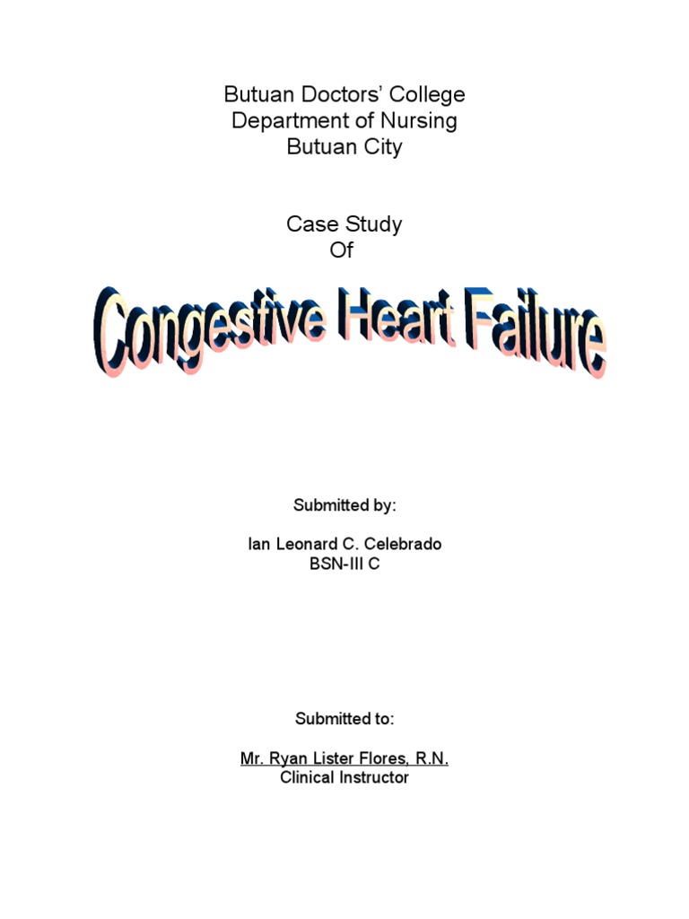 Congestive heart failure case study nursing