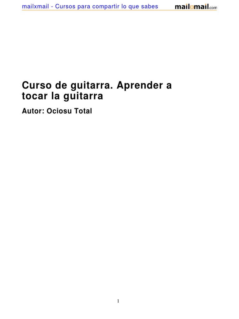 Curso Completo de Guitarra para Principiantes | PDF | Acorde (Música ...