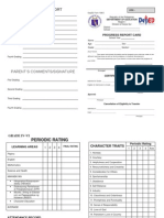 Deped Form 138-E Report Card Grades 4 To 6 Blank