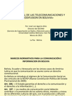 Regulación de La Radiodifusión en Bolivia - José Luis Aguirre 2013