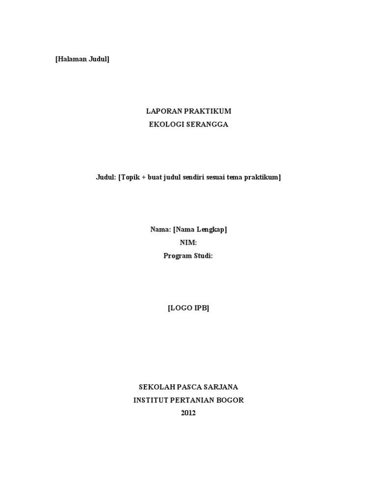 Format Laporan Praktikum | PDF