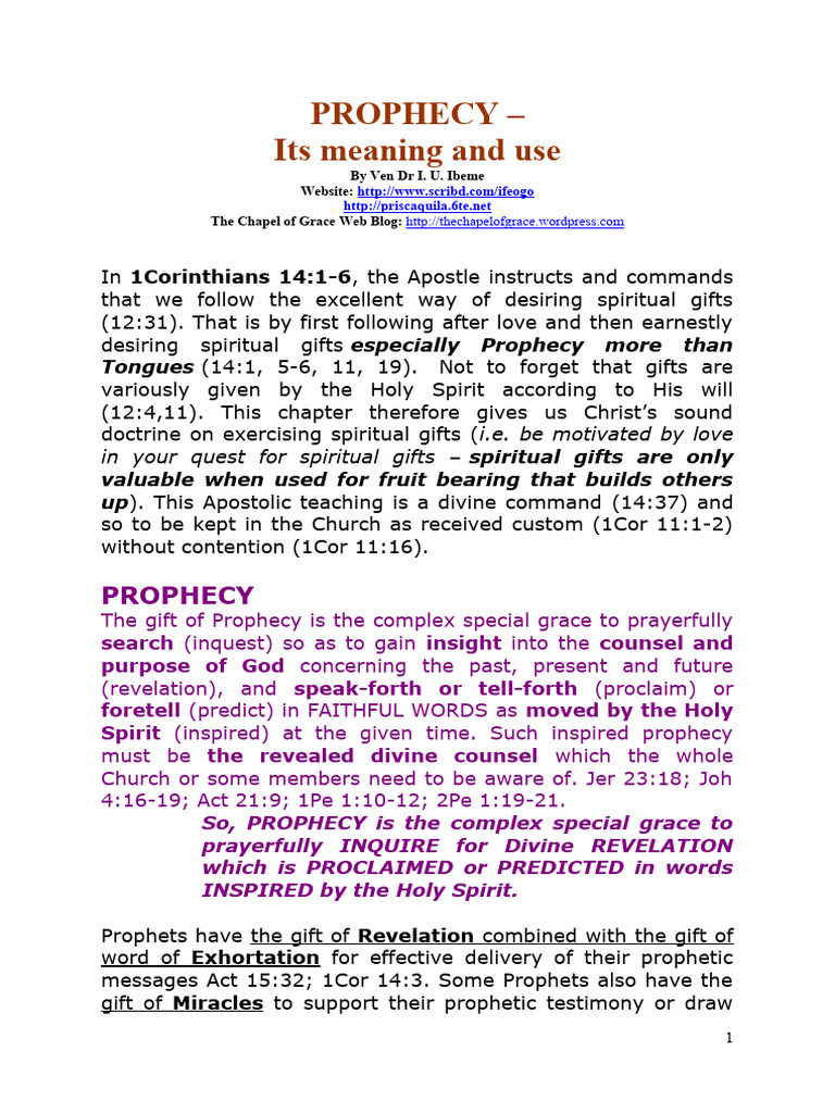 WHAT IS PROPHECY intelligence overview