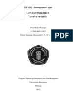 Format Laporan Praktikum Pemrograman Lanjut