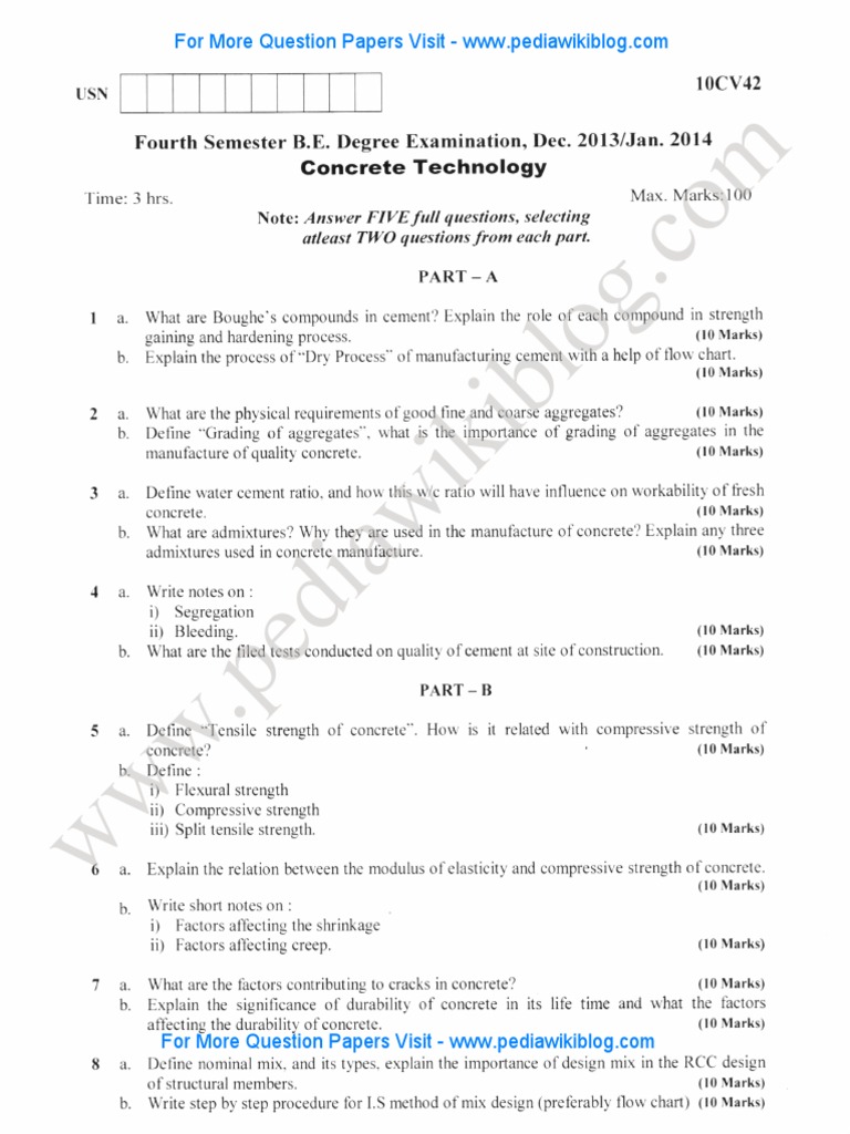 Concrete Technology Jan 2014 | PDF | Concrete | Civil Engineering