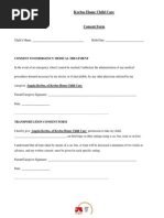 Affordable Child Care Arrangement Form | PDF | Child Care | Relationships