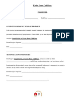 Krebss Home Child Care Consent Forms