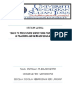 Back To The Future: Directions For Research in Teaching and Teacher Education