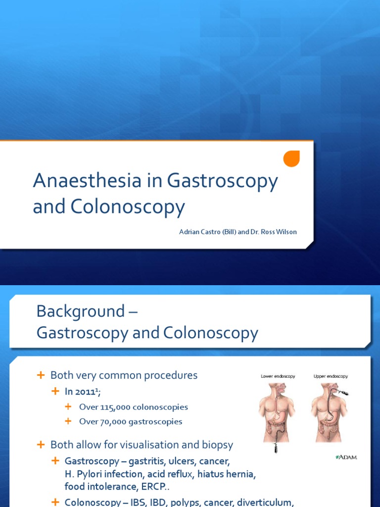 Anaesthesia used in Endoscopy Colonoscopy Midazolam