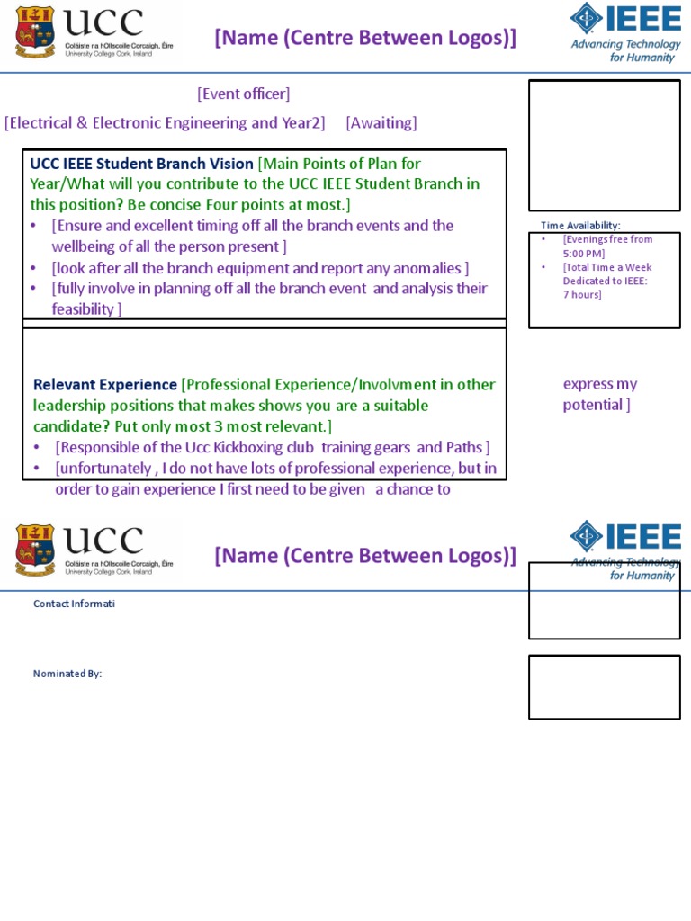 Ucc Eee SB Elections PDF Institute Of Electrical And Electronics