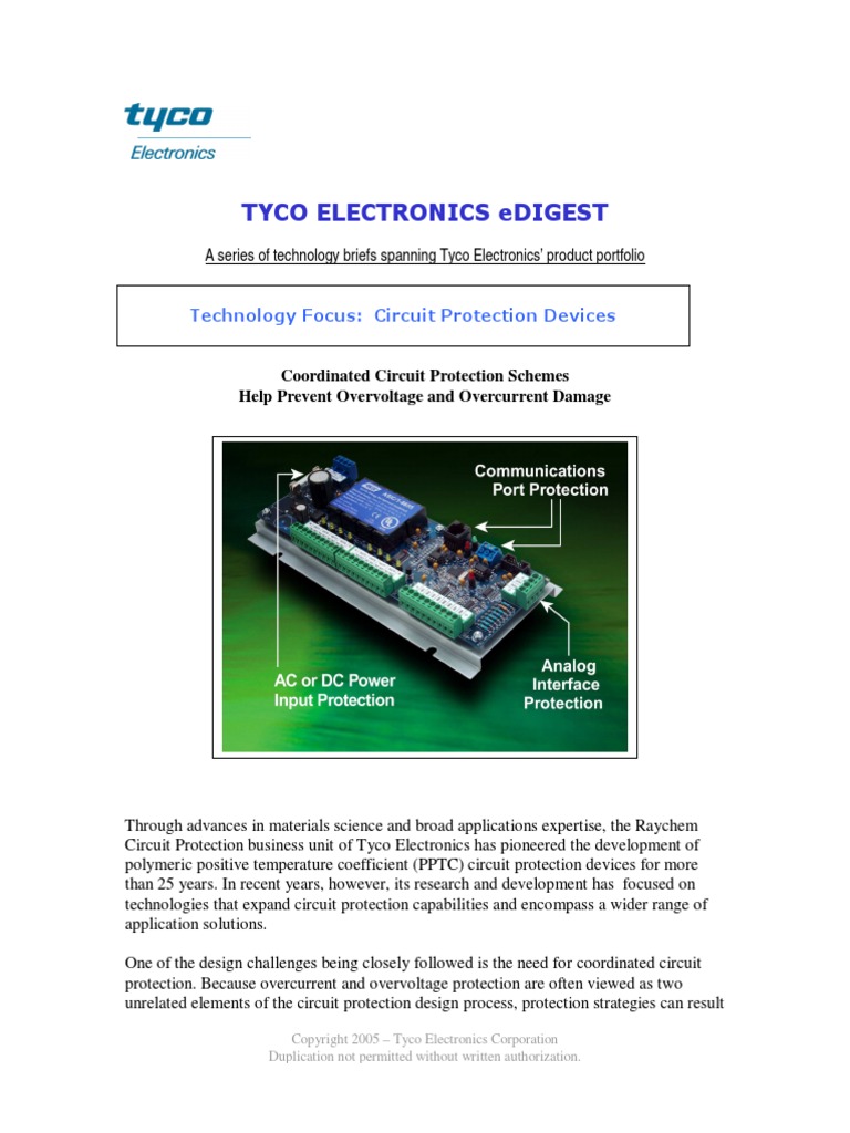 Circuit Protection Devices Circuit Diagram