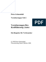 Petra Grünendahl: Kraftfahrt-Versicherungen - Aus: Ein Ratgeber Für Verbraucher