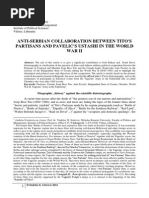 Sotirovic 2014 Collaboration Between Tito Partizans and Pavelic Ustashi in WWII