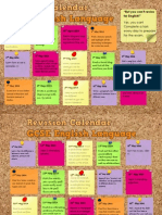 Revision Calendar For GCSE English