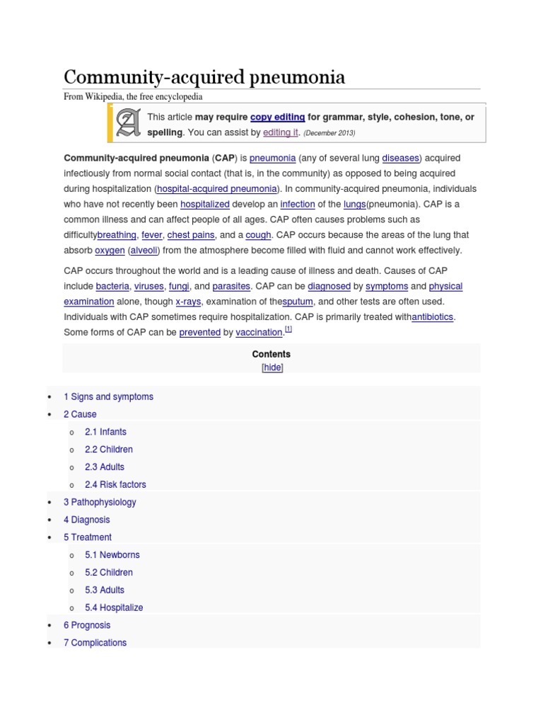 Pathophysiology of Community-Acquired Pneumonia | PDF | Pneumonia ...